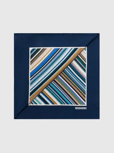 Missoni Pure Silk Striped Scarf In Multicoloured