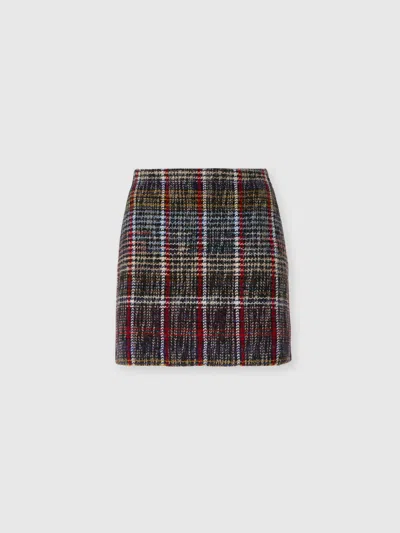Missoni Pure Wool Mini Skirt With Check Motif In Multi