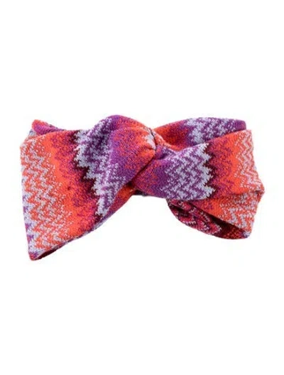 Pre-owned Missoni Purple Wool Multicolored  Hair Band  W/tags
