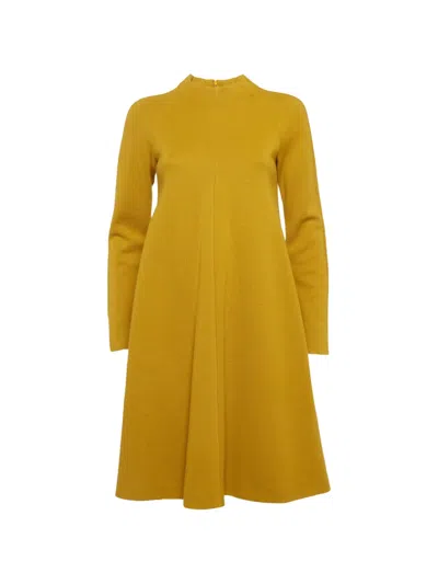 Pre-owned Missoni Raglan-sleeve A-line Mini Dress In Yellow