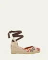 Missoni Eva Multi Chevron Ankle-wrap Espadrilles In Wave Pink