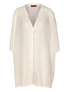Missoni Raschel-knit V-neck Short-sleeve Kaftan In White