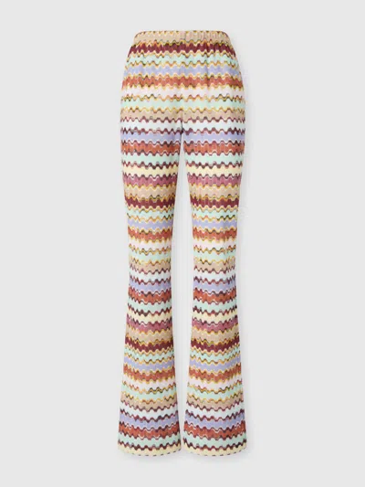 Missoni Raschel Flared Pants In Multi
