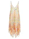Missoni Tulle Dress With Asymmetrical Hem And Spaghetti Straps