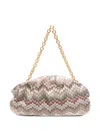 Missoni Raschel Zig-zag Pattern Clutch Bag In Multi