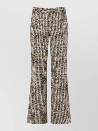 Missoni Rayon Blend Pants High Waist Flared In Multi