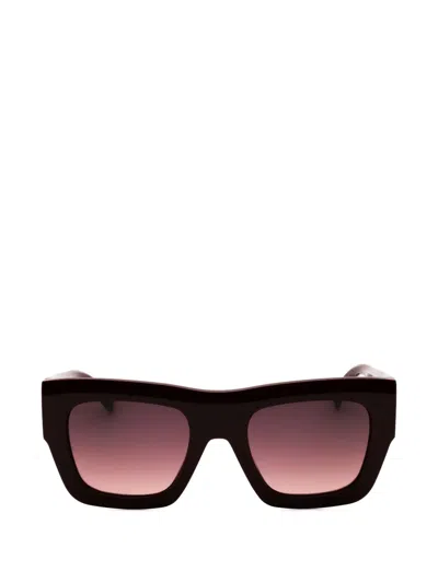 Missoni Rectangle-frame Sunglasses In Burgundy