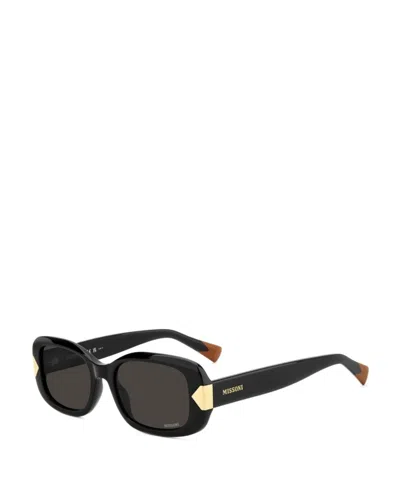 Missoni Rectangular Acetate Sunglasses In Black