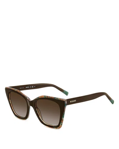 Missoni Rectangular Sunglasses, 54mm In Brown