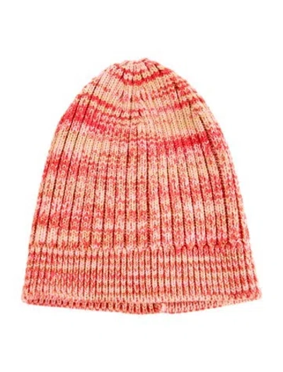 Pre-owned Missoni Red Patterned Beanie