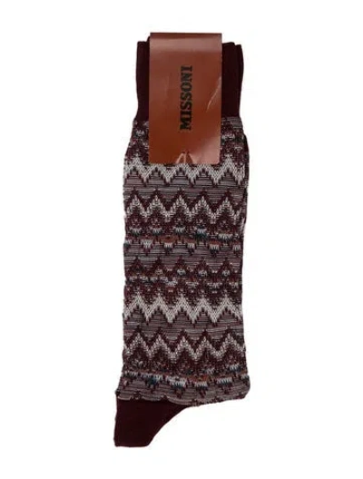 Pre-owned Missoni Red Patterned Socks