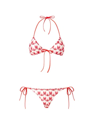Missoni Red Pink White Bikini