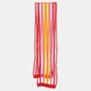 Missoni Red/yellow Striped Cotton Knit Stole In Red