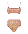 Missoni Reversible Bikini With Print And High Bottom In Multicolor