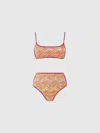 Missoni Reversible Bikini With Print And High Bottom In Multicoloured