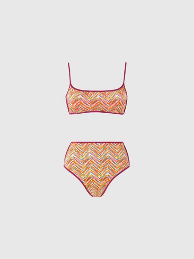 MISSONI WENDEBIKINI MIT PRINT UND HOHEM UNTERTEIL