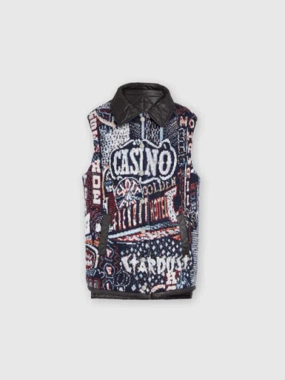 MISSONI MISSONI REVERSIBLE VEST WITH STITCHING AND LETTERING