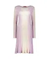 Missoni Rib Knitted Mid-length Dress In Pink