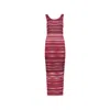 Missoni Ribbed Knit Dress In Red