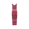 Missoni Ribbed Knit Dress In Red