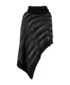 Missoni Wool Poncho In Black