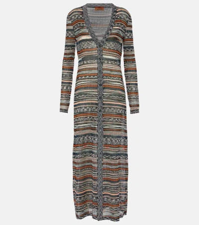Missoni Ribbed-knit Striped Cardigan In Multicoloured