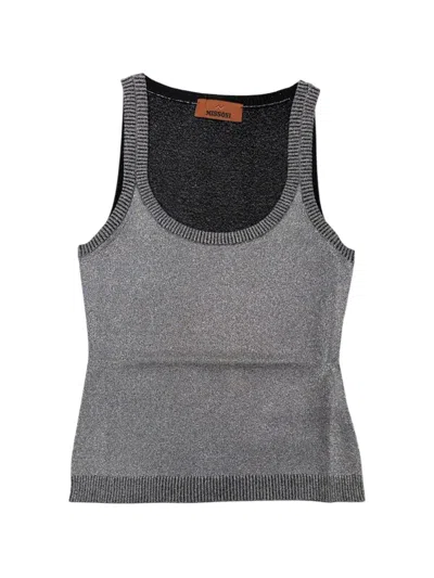 Missoni Ribbed-knit Top In Gray