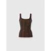 Missoni Ribbed Tank Top With Sequins In Black & Brown