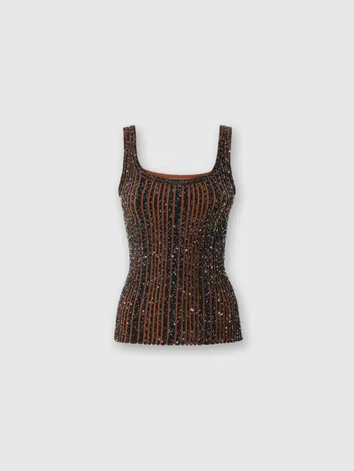 MISSONI RIBBED TANK TOP WITH SEQUINS