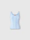 Missoni Sequined Ribbed Vest In Light Blue