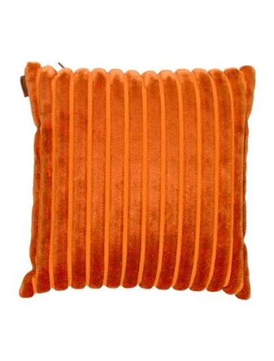 Pre-owned Missoni Ribbed Throw Pillow In Orange