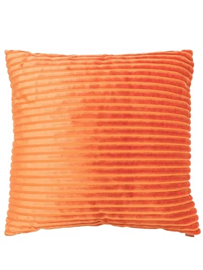 Missoni Ribbed Velvet Cushion In Orange