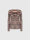 Missoni Striped Knit Cardigan In Multicoloured