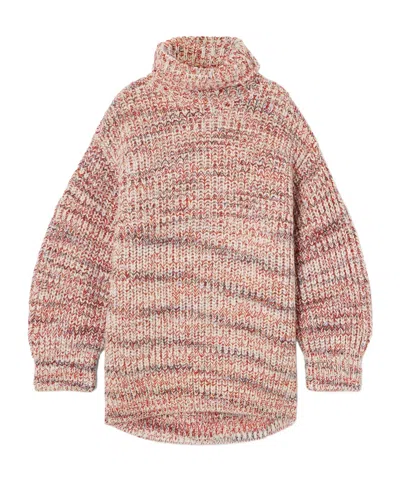 Missoni Ribbed Wool Turtleneck Sweater In Multi