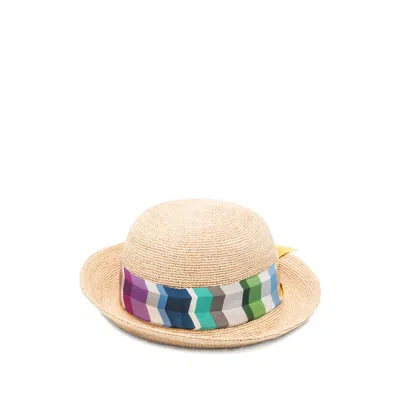 Missoni Ribbon-trimmed Sun Hat In Neutral