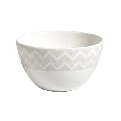 Missoni Rice Bowls Zig Zag Set Of 6  White Diam. 4.5 In H 2.4  In