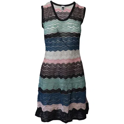 Missoni Ripple Crochet Sleeveless Mini Dress In Multicolor Polyester