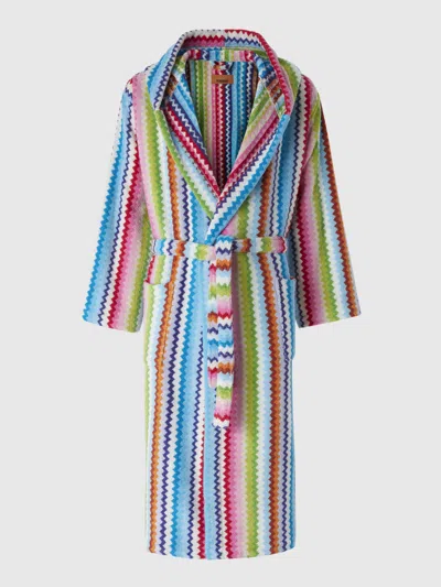 Missoni Riverbero Bathrobe In Zig Zag Cotton Terry