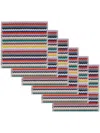 Missoni Riverbero Face Towel (set Of Six) In 红色