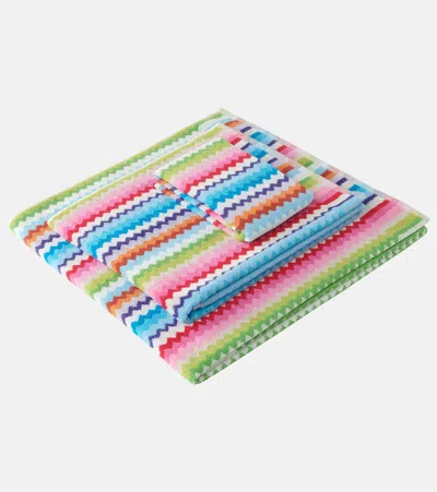 Missoni Riverbero Set Of 3 Cotton Terry Towels In Multicoloured