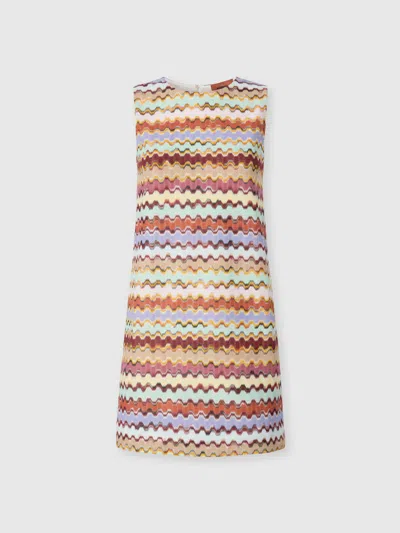 Missoni Sleeveless Raschel Mini Dress In Multi