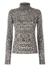 Missoni High-neck Sweater In Flame Smooth Knit In Black