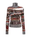 Missoni Roll-neck Knitted Jumper In Multicolor