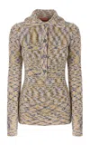 Missoni Roll-neck Ribbed Sweater In Multi