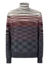 Missoni High-neck Sweater In All-over Flame Wool In Multi