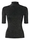 Missoni Metallic-effect Ribbed-knit Top In Black