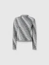 Missoni Mock Neck Sweater With Flame Pattern In Multi