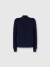 Missoni High-neck Sweater With Tone-on-tone Chevron Pattern In Blue