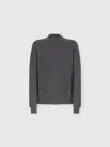 Missoni High-neck Sweater With Tone-on-tone Chevron Pattern In Gray