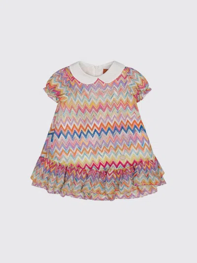 Missoni Babies' Ruffled Zigzag Dress In Multi